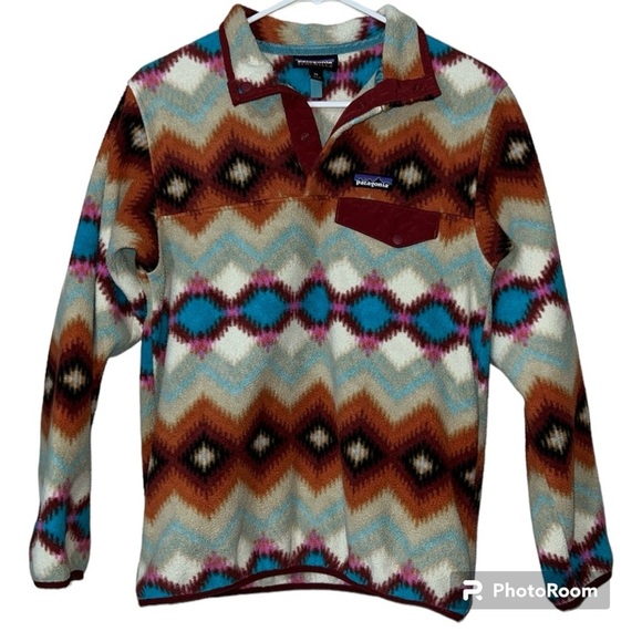Patagonia XS Synchilla Snap T Fleece Pullover Timber Twist Aztec Southwest loved - Picture 1 of 9